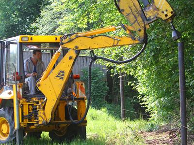 Montage paardenomheining