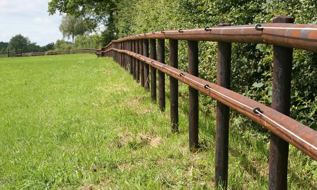 Electrified wooden fence