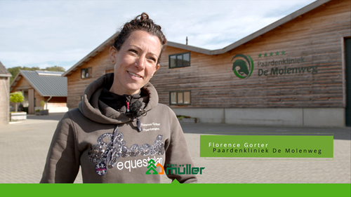 Equine veterinarian Florence Gorter, owner of equine veterinary clinic De Molenweg in Maastricht.